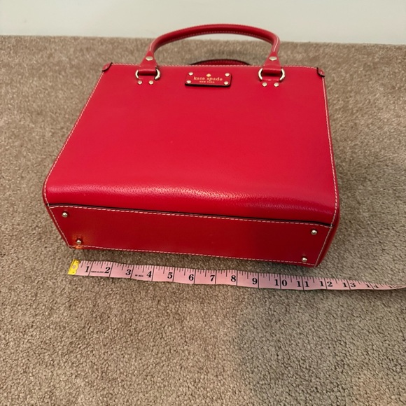 Like New Kate Spade Cherry Red Leather Satchel/Tote Purse/Pocketbook - Picture 7 of 15
